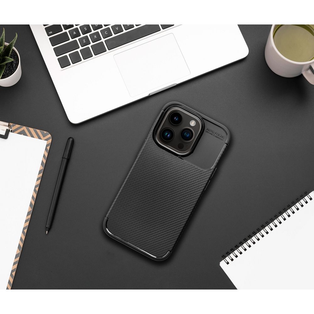 Viedtālruņa aizmugurējais vāciņš Apple iPhone 15 Carbon - Melna