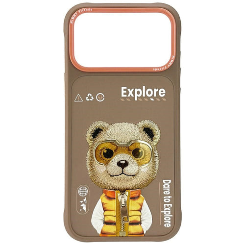 Viedtālruņa aizmugurējais vāciņš Apple iPhone 17 Pro Cool Cute Bear - Bēša