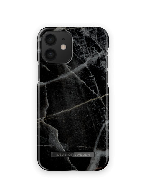 Viedtālruņa aizmugurējais vāciņš Apple iPhone 12 Pro Black Thunder Marble - Melna pelēka ar dizainu