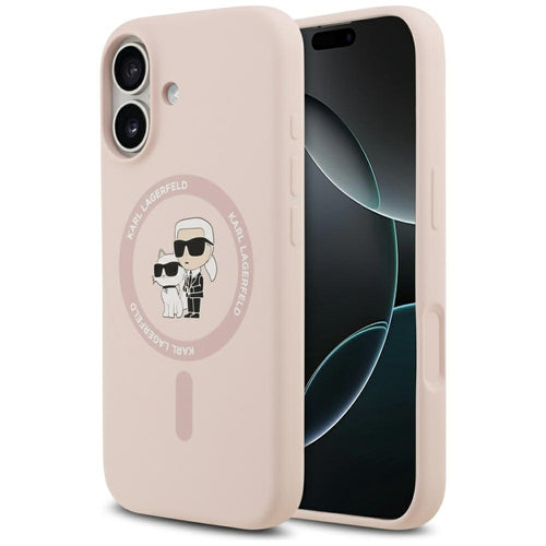 Viedtālruņa aizmugurējais vāciņš Apple iPhone 17 Silic Karl Chou Mag - Rozā