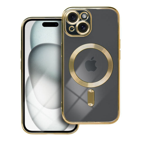 Viedtālruņa aizmugurējais vāciņš Apple iPhone 15 Electro Mag cover - Zelta