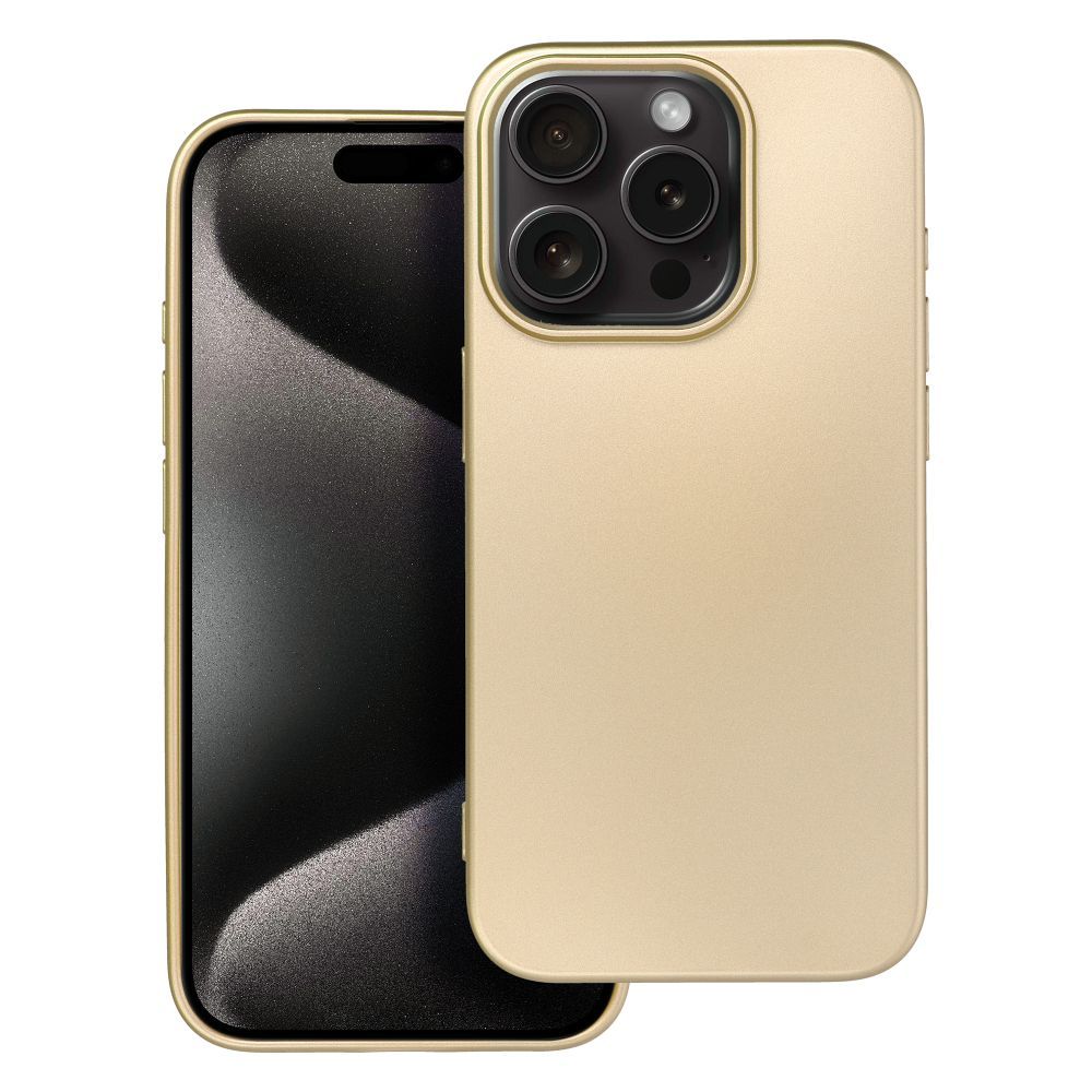 Viedtālruņa aizmugurējais vāciņš Apple iPhone 15 Pro METALLIC - Zelta