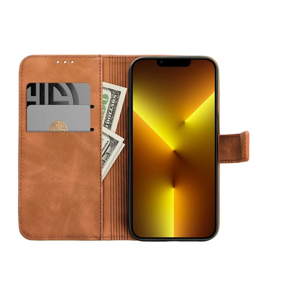 Viedtālruņa atveramais maciņš Xiaomi Redmi Note 10 4G Tender book - Brūna