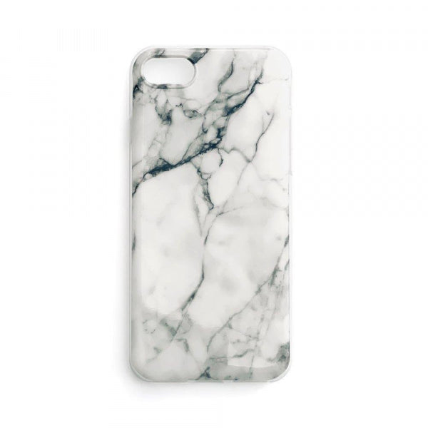 Viedtālruņa aizmugurējais vāciņš Samsung Galaxy S22 Marble Case - Balta