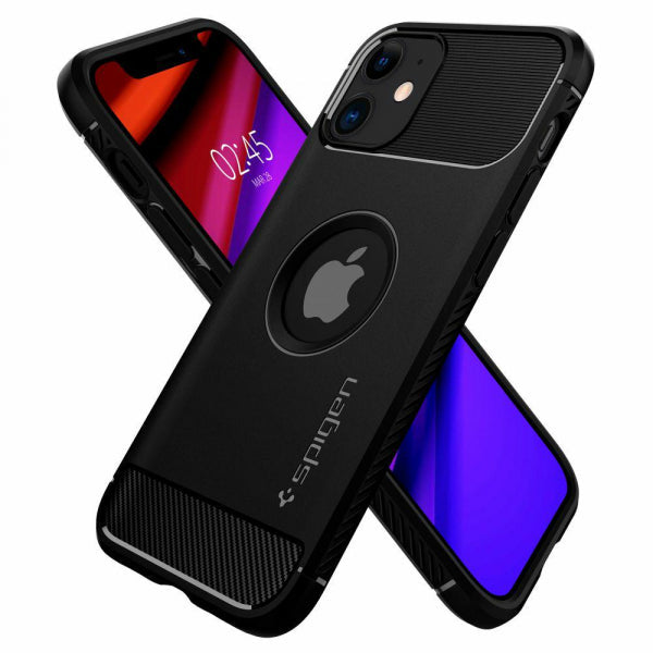 Viedtālruņa aizmugurējais vāciņš Apple iPhone 12 Mini Rugged Armor - Melna