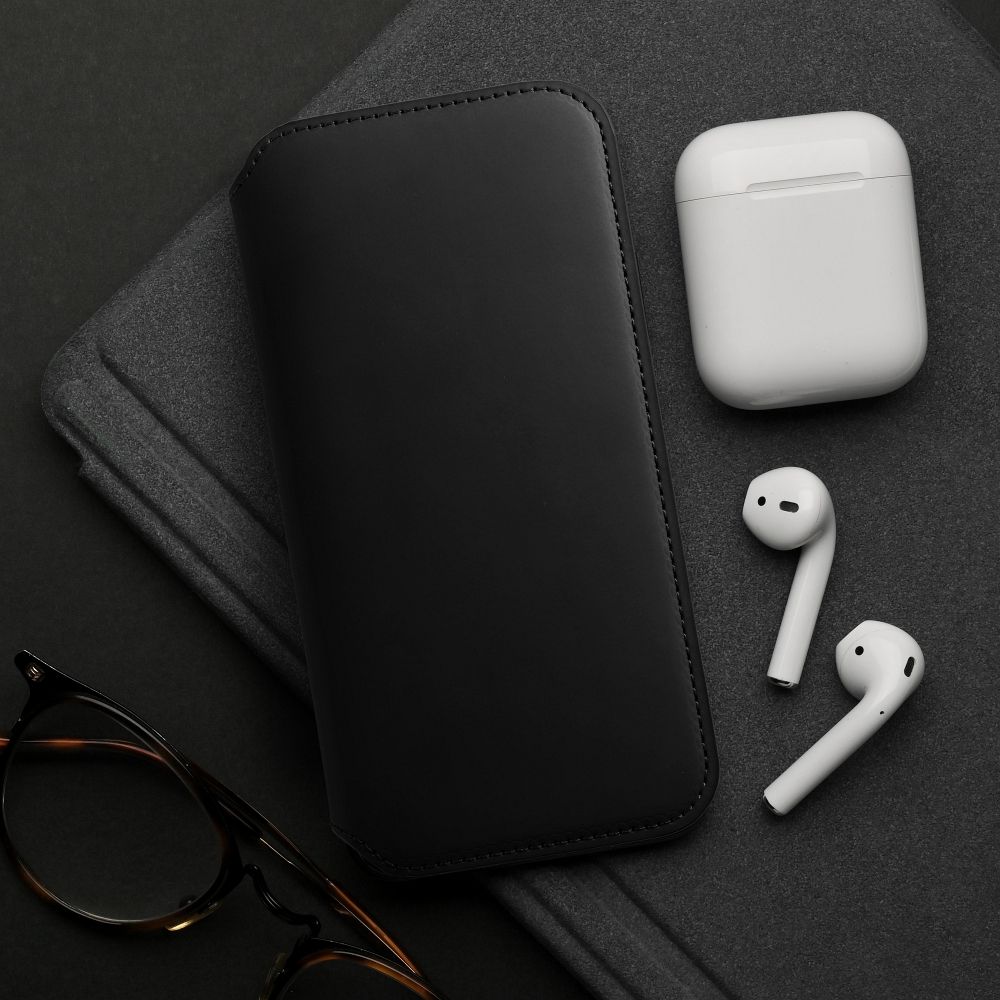 Viedtālruņa atveramais maciņš Apple iPhone 15 Plus Dual Pocket Book - Dažādās krāsās