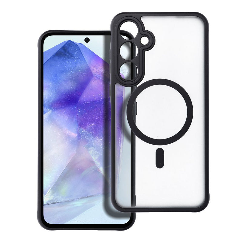 Viedtālruņa aizmugurējais vāciņš Samsung Galaxy A55 Full Matte Mag - Melna