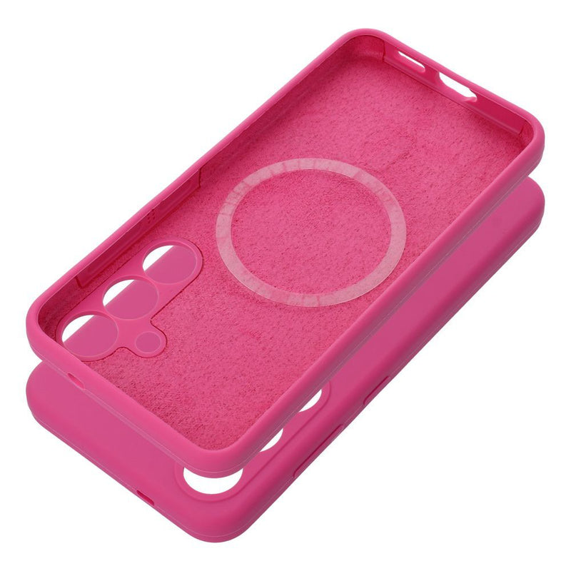 Viedtālruņa aizmugurējais vāciņš Samsung Galaxy S25 Plus Silicone Mag - Rozā
