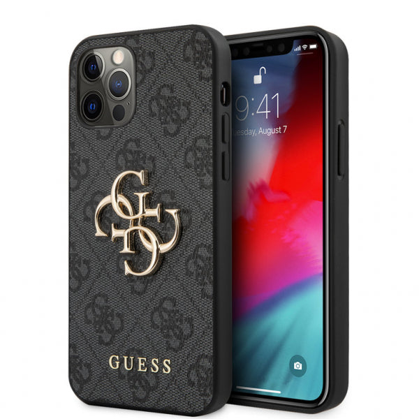 Viedtālruņa aizmugurējais vāciņš Apple iPhone 12 Pro Max 4G Metal Logo - Pelēka ar dizainu