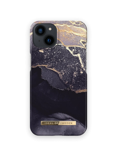 Viedtālruņa aizmugurējais vāciņš Apple iPhone 15 Plus Golden Twilight Marble - Melna zelta ar dizainu