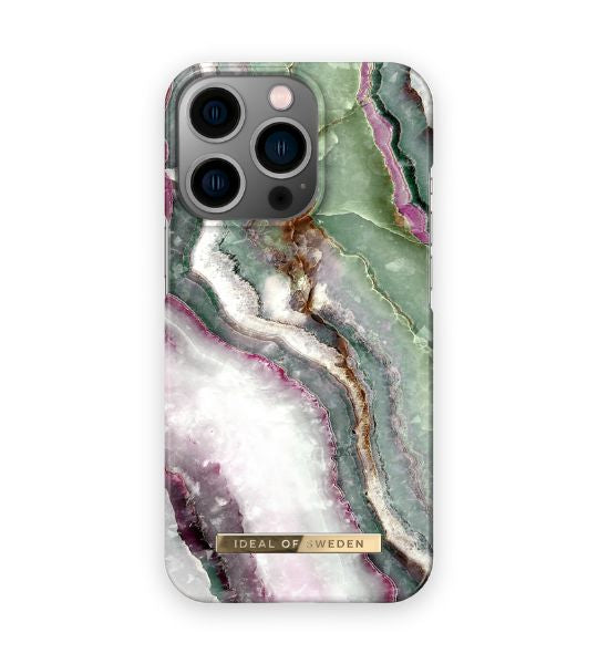 Viedtālruņa aizmugurējais vāciņš Apple iPhone 14 Pro Northern Lights Mag - Zaļa rozā ar dizainu
