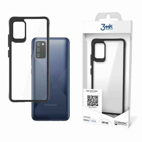 Samsung Galaxy A02s Satin Armor Case Pl - Melna caurspīdīga