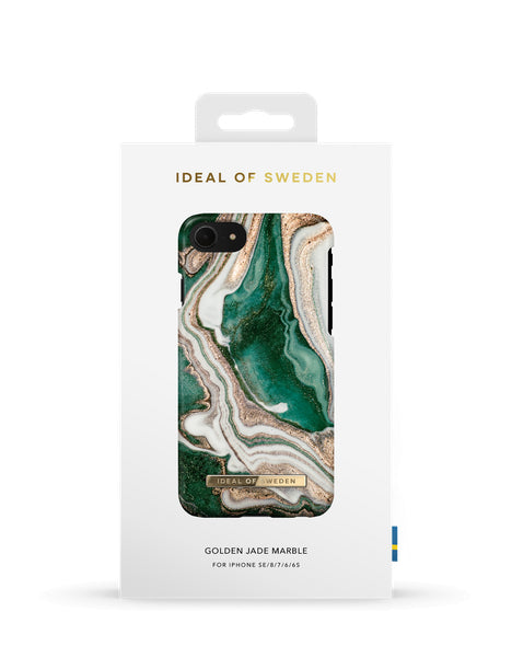 Viedtālruņa aizmugurējais vāciņš Apple iPhone 6 Golden Jade Marble - Zaļa bēša ar dizainu