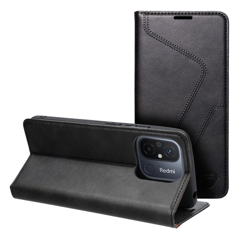 Viedtālruņa atveramais maciņš Xiaomi Redmi 12c Protect Rfid - Melna