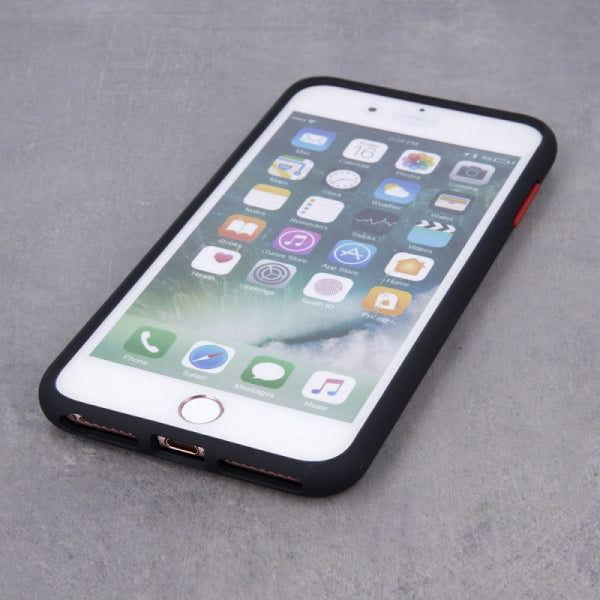 Viedtālruņa aizmugurējais vāciņš Xiaomi Redmi 9i Colored Buttons - Melna caurspīdīga