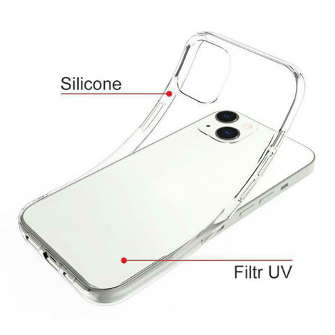 Viedtālruņa aizmugurējais vāciņš Apple iPhone 14 BCSILIKON 2 0MM Viedtalruna Aizmugurejais Vacins Apple Iphone 14 Bcsilikon 2 0mm - Caurspīdīga