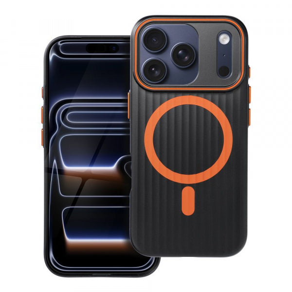Viedtālruņa aizmugurējais vāciņš Apple iPhone 17 Pro Simply Case - Melna,Oranža