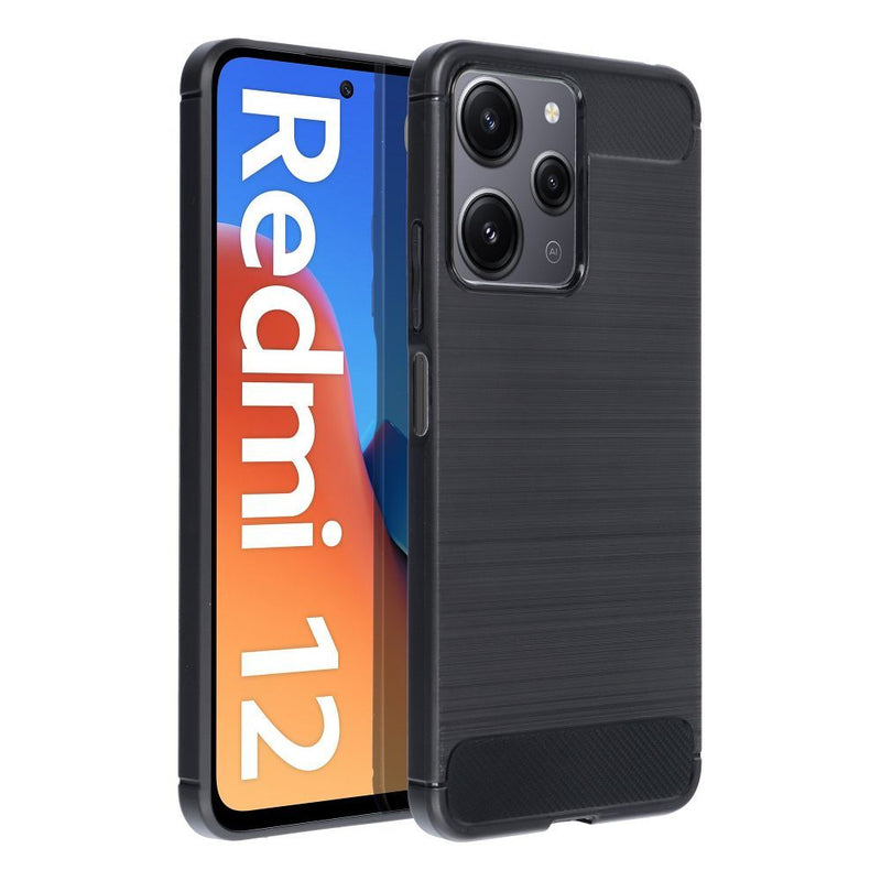 Viedtālruņa aizmugurējais vāciņš Xiaomi Redmi 12 Carbon - Melna