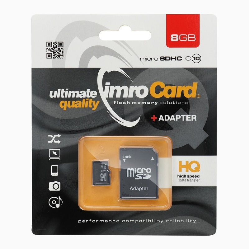 8GB microSDHC cl. 10 + adapter