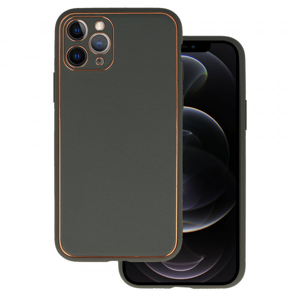 Viedtālruņa aizmugurējais vāciņš Apple iPhone 12 Luxury - Grafīta