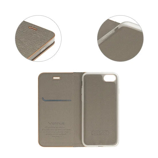 Viedtālruņa atveramais maciņš Samsung Galaxy A33 Book Case Frame Vennus - Pelēka