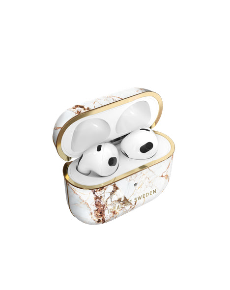 Austiņu apvalks Apple Airpods 3 / Pro - Balta zelta ar dizainu