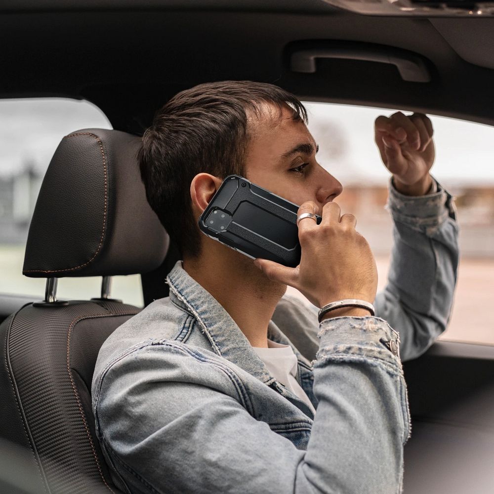 Viedtālruņa aizmugurējais vāciņš Apple iPhone 14 Pro Max ARMOR Case - Melna