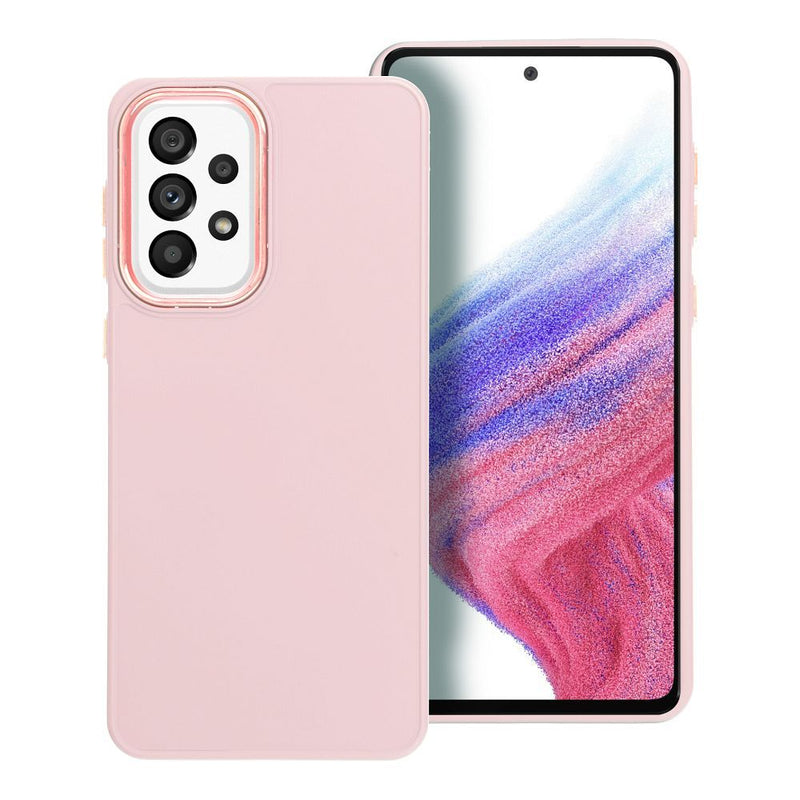 Viedtālruņa aizmugurējais vāciņš Samsung Galaxy A33 Frame Case - Rozā