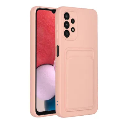 Viedtālruņa aizmugurējais vāciņš Samsung Galaxy A13 Card Case - Rozā