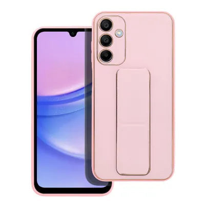 Viedtālruņa aizmugurējais vāciņš Samsung Galaxy A15 Kickstand Case - Rozā