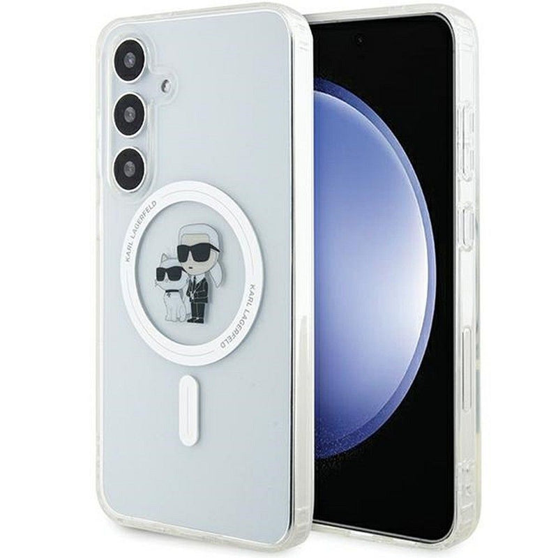 Viedtālruņa aizmugurējais vāciņš Samsung Galaxy S24 Karl Choupette Heads - Caurspīdīga