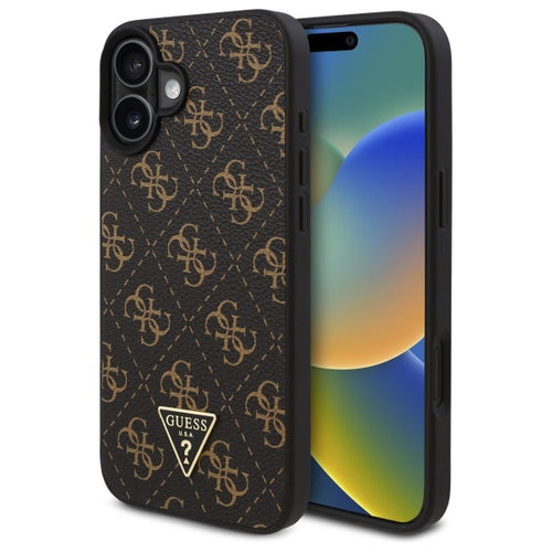 Viedtālruņa aizmugurējais vāciņš Apple iPhone 16 Triangle Collection - Melna
