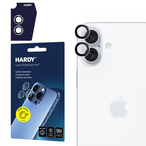 Viedtālruņa kameras aizsargstikls Apple iPhone 16 Hardy Lens - Caurspīdīga