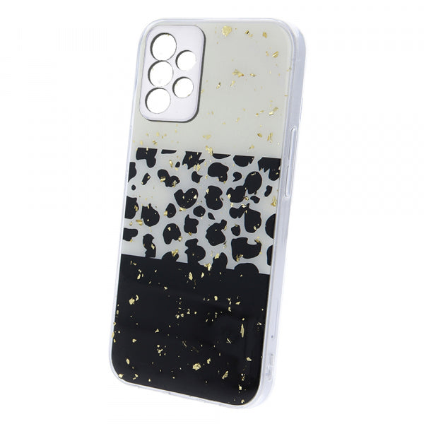 Viedtālruņa aizmugurējais vāciņš Samsung Galaxy A33 Gold Glam Leopard2 - Miksēta ar dizainu