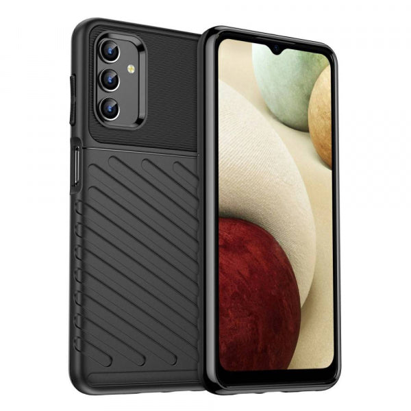 Viedtālruņa aizmugurējais vāciņš Samsung Galaxy A13 Thunder - Melna