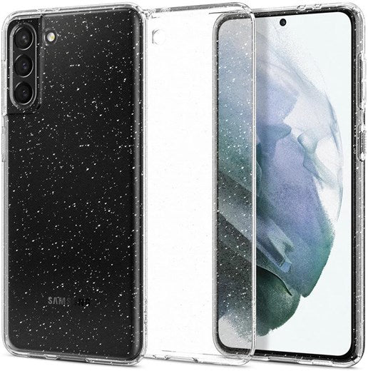 Viedtālruņa aizmugurējais vāciņš Samsung Galaxy S21 Liquid Crystal Glitter - Caurspīdīga ar dizainu