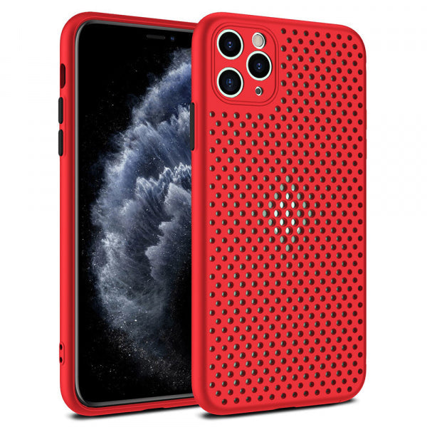 Viedtālruņa aizmugurējais vāciņš Apple iPhone 12 Mini Breath - Sarkana
