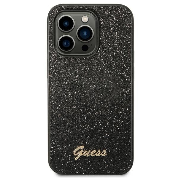 Viedtālruņa aizmugurējais vāciņš Apple iPhone 14 Pro Max Glitter Flakes - Melna ar dizainu