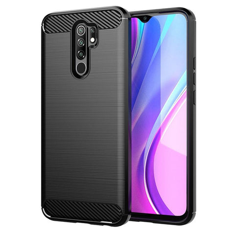 Viedtālruņa aizmugurējais vāciņš Xiaomi Redmi 9 Forcell Carbon Case - Melna