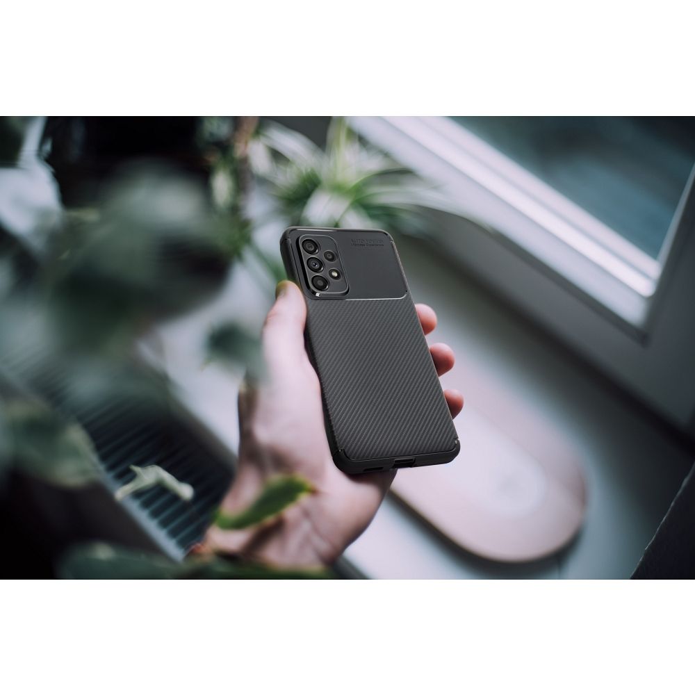 Viedtālruņa aizmugurējais vāciņš Samsung Galaxy S24 Plus Carbon Premium - Melna