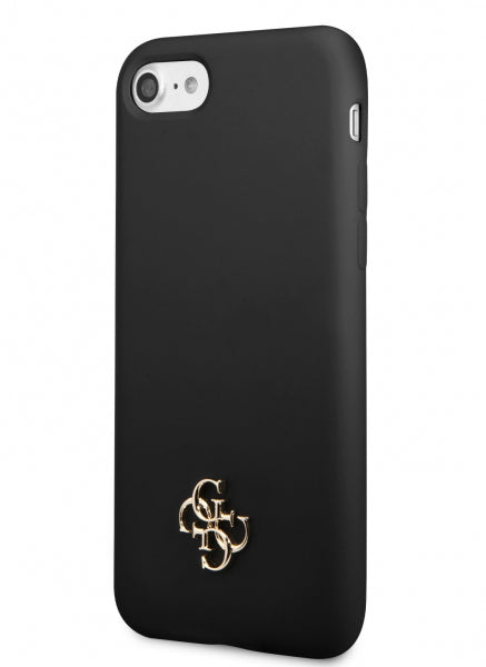 Viedtālruņa aizmugurējais vāciņš Apple iPhone 8 4G Metal Logo - Melna