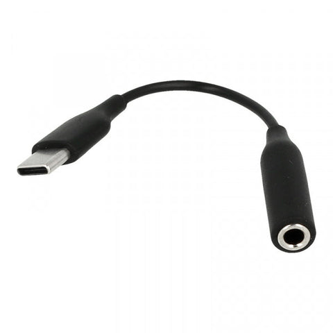 Audio kabeļa pārveidotājs Adapter 12cm 3 5MM Type-C - Melna