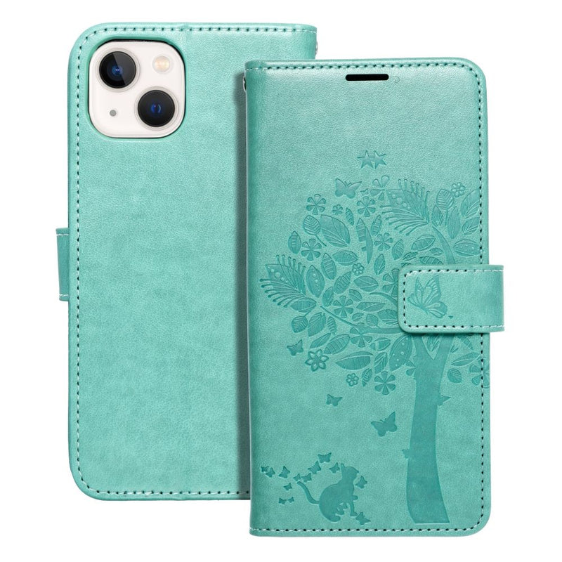 Viedtālruņa atveramais maciņš Apple iPhone 13 Mezzo Book Case - Zaļa