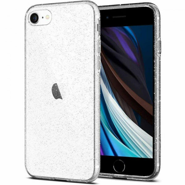 Viedtālruņa aizmugurējais vāciņš Apple iPhone 7 Liquid Crystal Glitter - Caurspīdīga ar dizainu