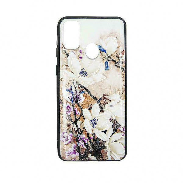 Viedtālruņa aizmugurējais vāciņš Samsung Galaxy A53 Flowers 3d - Balta ar dizainu