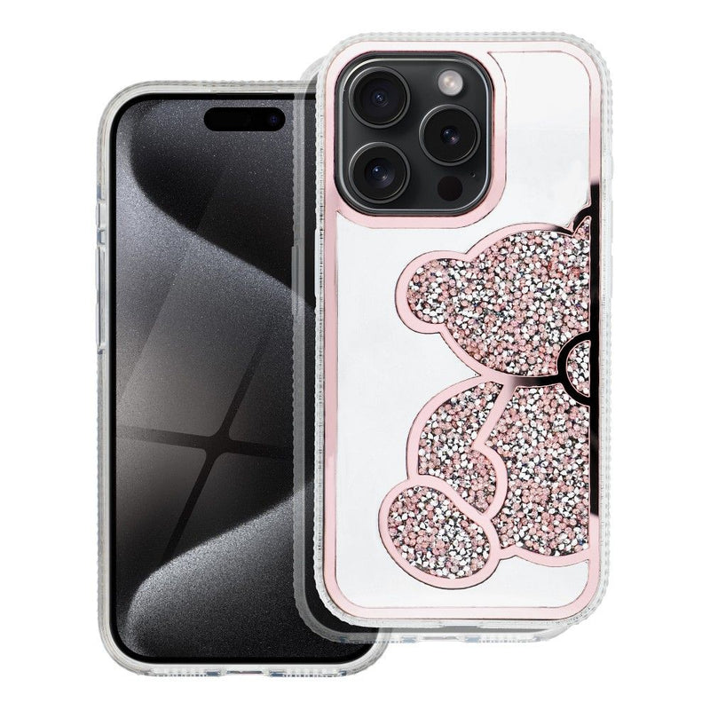 Viedtālruņa aizmugurējais vāciņš Apple iPhone 11 Teddy Bear - Rozā