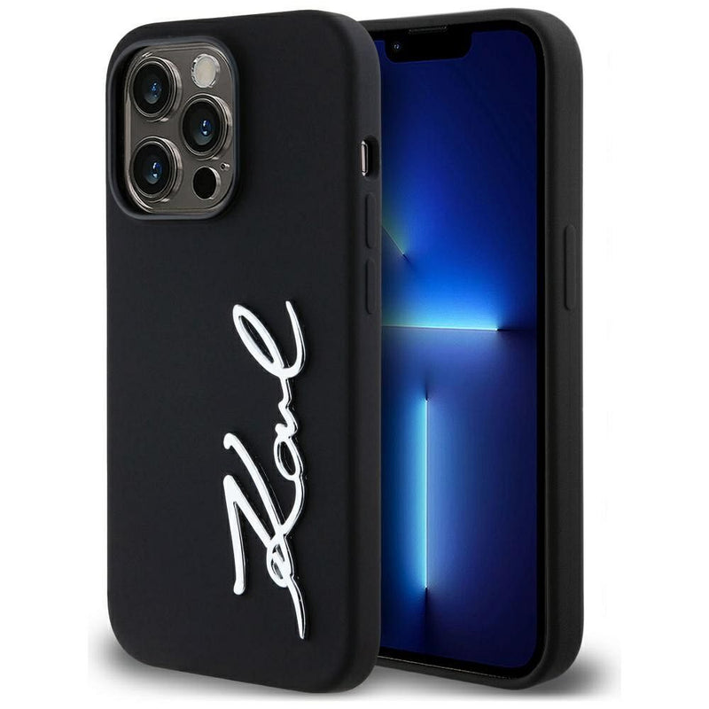 Viedtālruņa aizmugurējais vāciņš Apple iPhone 14 Pro Scr Met Logo - Melna