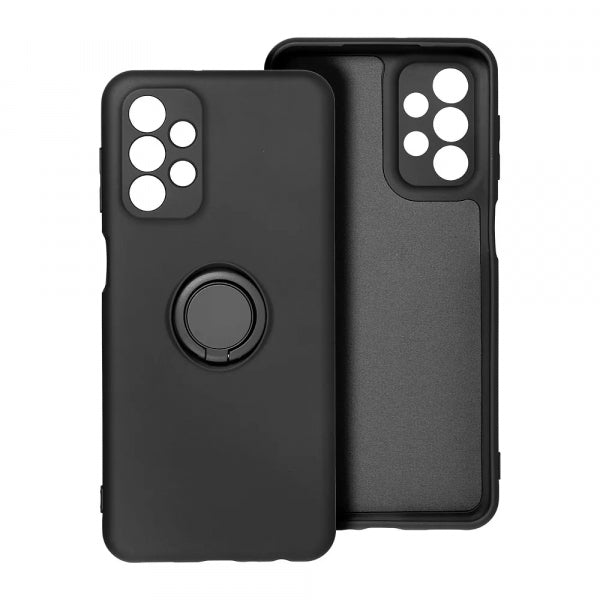 Viedtālruņa aizmugurējais vāciņš Samsung Galaxy S23 Ultra Silicone Ring - Melna