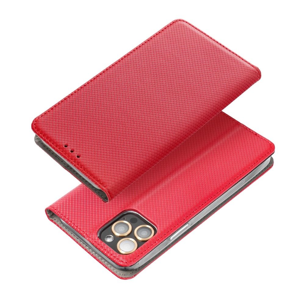 Viedtālruņa atveramais maciņš Samsung Galaxy S21 Fe Smart case book - Sarkana
