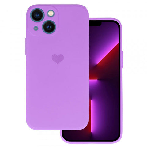 Apple iPhone 14 Silicone Heart - Dažādās krāsās